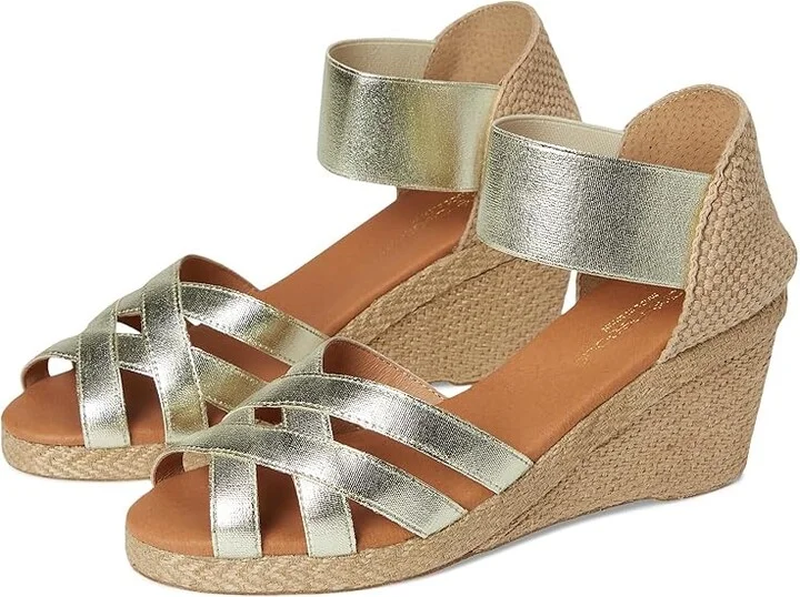 Andre Assous Adin Women's Wedge Shoes Platino : 10 M, Leather