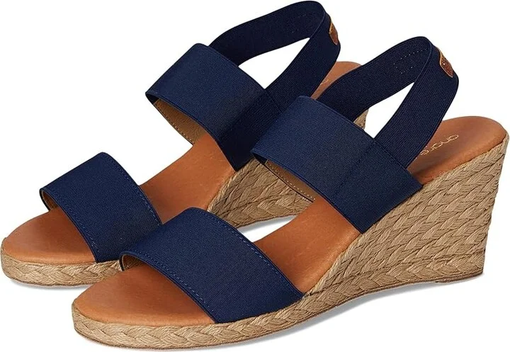 Andre Assous Allison Women's Shoes Navy : 6 M, Leather