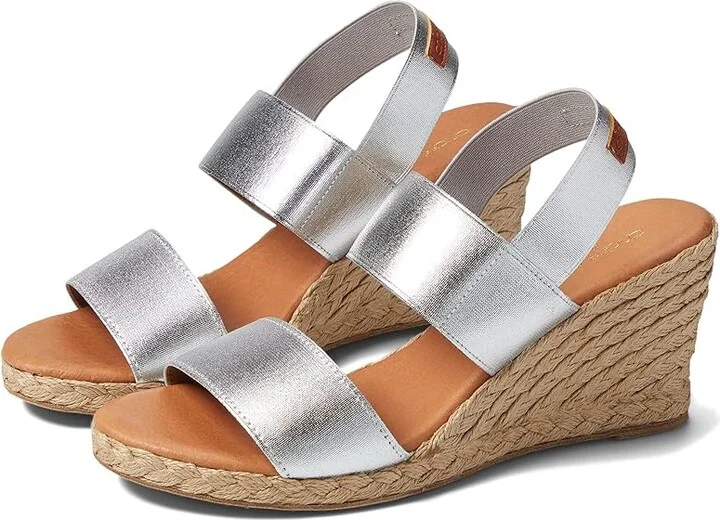 Andre Assous Allison Women's Shoes Silver : 6 M, Textile