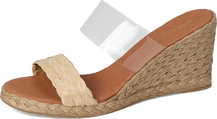 Andre Assous Anfisa Raffia Women's Sandals Clear/Beige : 6 M - Image 5