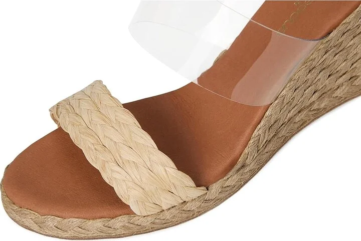 Andre Assous Anfisa Raffia Women's Sandals Clear/Beige : 6 M - Image 7