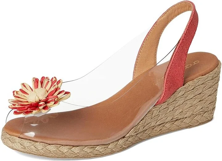 Andre Assous Aspen Women's Wedge Shoes Coral : 11 M, Leather - Image 5