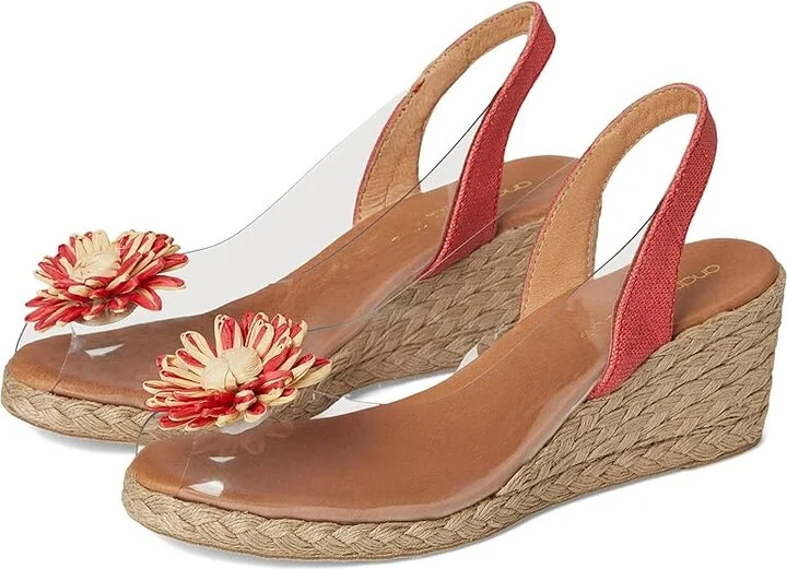 Andre Assous Aspen Women's Wedge Shoes Coral : 11 M, Leather
