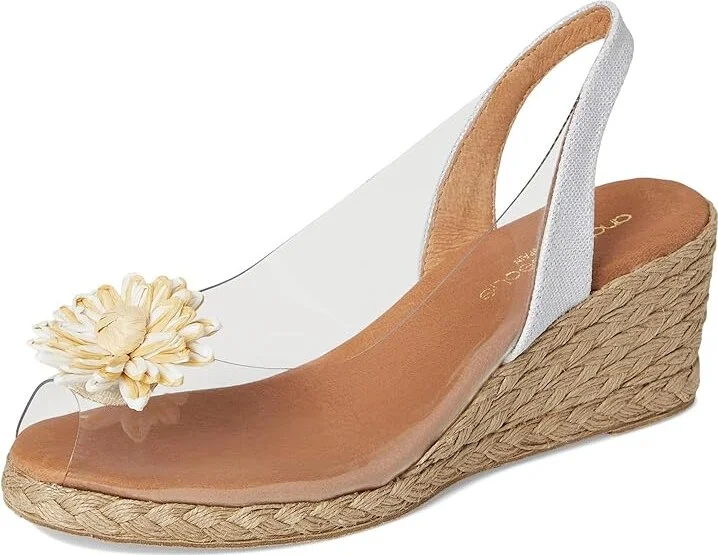 Andre Assous Aspen Women's Wedge Shoes White : 6 M, Leather - Image 5