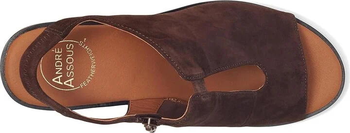 Andre Assous Belinda Women's Sandals Cocoa Powder : 8 M, Suede - Image 2