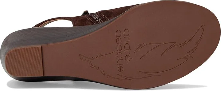 Andre Assous Belinda Women's Sandals Cocoa Powder : 8 M, Suede - Image 3