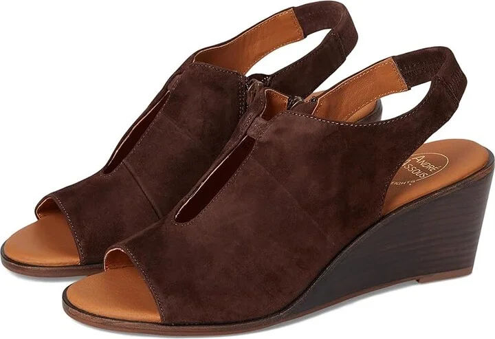 Andre Assous Belinda Women's Sandals Cocoa Powder : 8 M, Suede