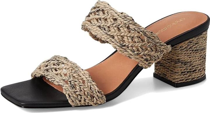 Andre Assous Drew Women's Dress Sandals Natural/Black : 8 M, Synthetic - Image 5