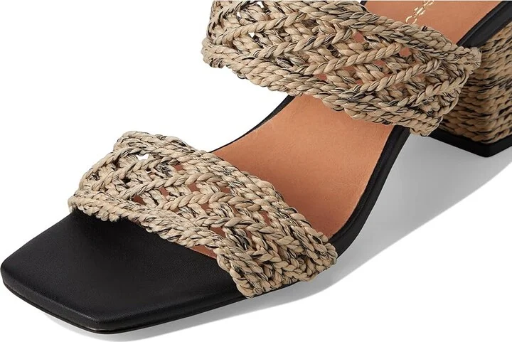 Andre Assous Drew Women's Dress Sandals Natural/Black : 8 M, Synthetic - Image 7