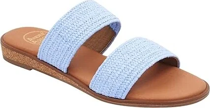 Andre Assous Galia Women's Sandals Blue : 7 M, Leather