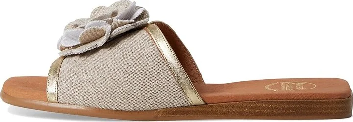 Andre Assous Kiky Women's Sandals Natural/Platino : 9 M, Textile - Image 6