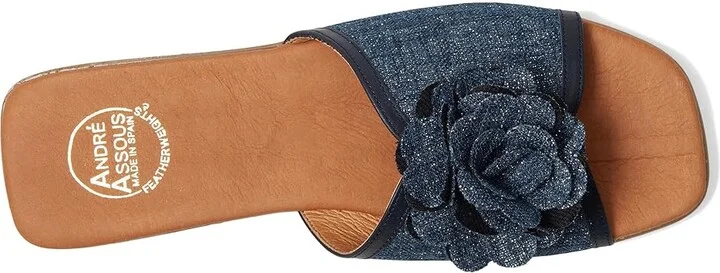 Andre Assous Kiky Women's Sandals Navy : 10 M, Textile - Image 2