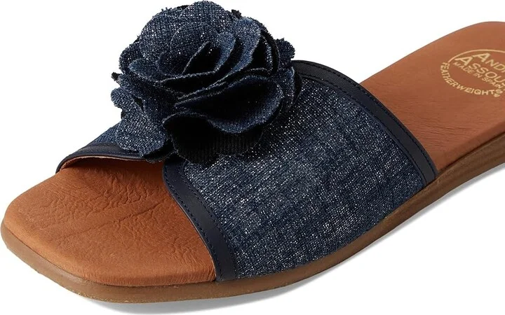 Andre Assous Kiky Women's Sandals Navy : 10 M, Textile - Image 7