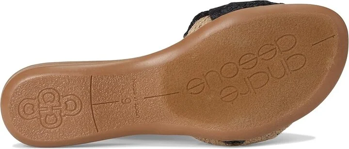 Andre Assous Nahala Featherweight Flat Sandal Women's Sandals Black/Natural : 8 M - Image 3