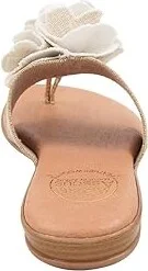 Andre Assous Nara Women's Sandals Beige/Platino : 5 M, Textile - Image 4