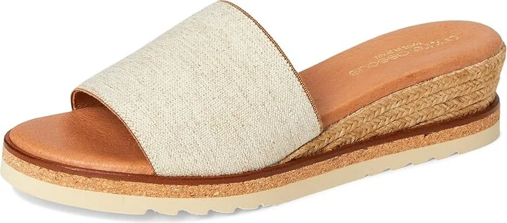 Andre Assous Nessie Women's Sandals Beige Linen : 6 M, Textile - Image 5