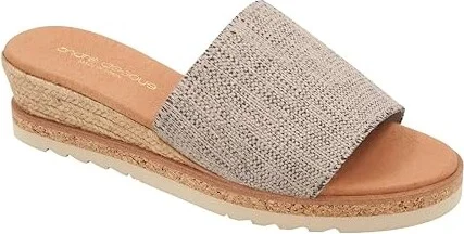 Andre Assous Nessie Women's Sandals Black/Beige : 6 M