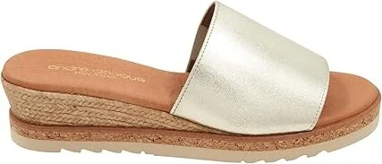 Andre Assous Nessie Women's Sandals Platino : 7 M, Textile - Image 6