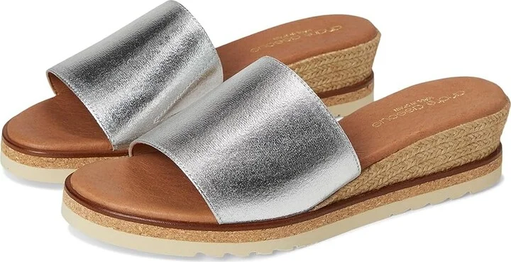 Andre Assous Nessie Women's Sandals Silver : 5 M, Textile