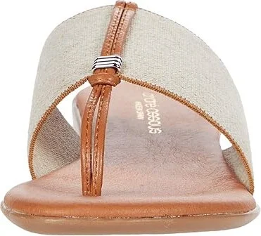 Andre Assous Nice Women's Shoes Beige Linen : 5 M, Textile - Image 5