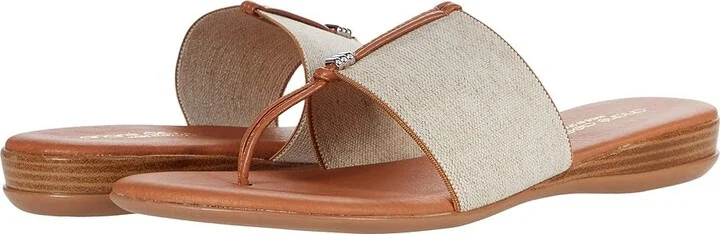 Andre Assous Nice Women's Shoes Beige Linen : 5 M, Textile