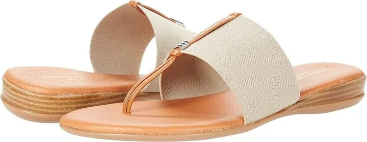 Andre Assous Nice Women's Shoes Ecru : 5 M, Textile