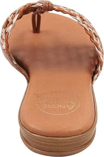 Andre Assous Nice Woven Featherweight Sandal Women's Shoes Cuero : 7 M, Leather - Image 4