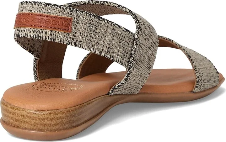 Andre Assous Nigella Featherweight Sandal Women's Shoes Black/Beige : 6 M, Textile - Image 4