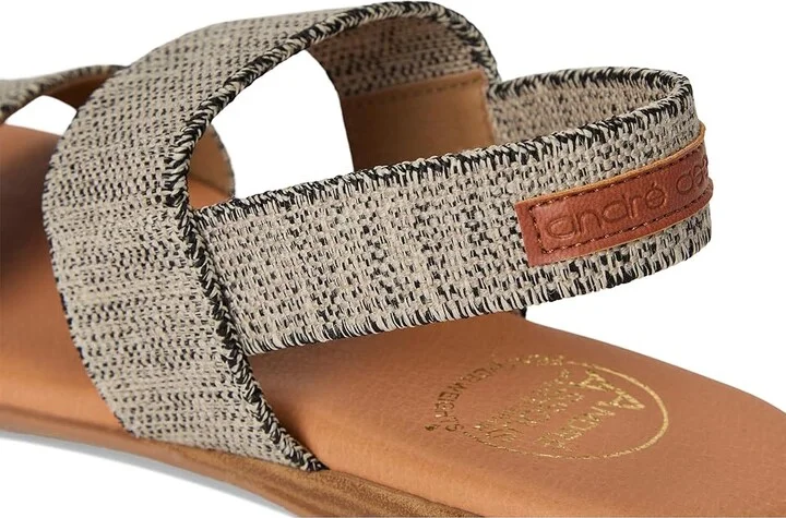 Andre Assous Nigella Featherweight Sandal Women's Shoes Black/Beige : 6 M, Textile - Image 7