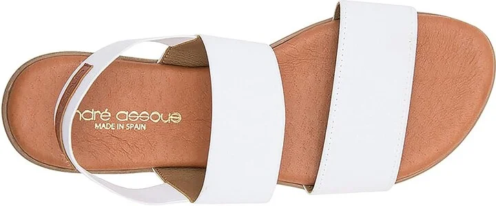 Andre Assous Nigella Featherweight Sandal Women's Shoes White : 5 M, Textile - Image 2