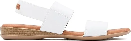 Andre Assous Nigella Featherweight Sandal Women's Shoes White : 5 M, Textile - Image 5