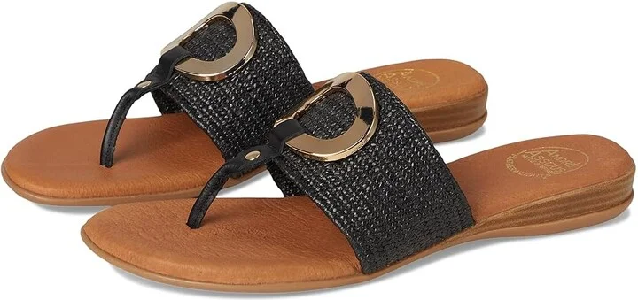 Andre Assous Nixi Women's Wedge Shoes Black : 5 M