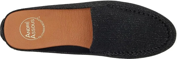 Andre Assous Nolah Women's Flat Shoes Black/Pewter : 8 M, Canvas/Leather/Rubber - Image 2