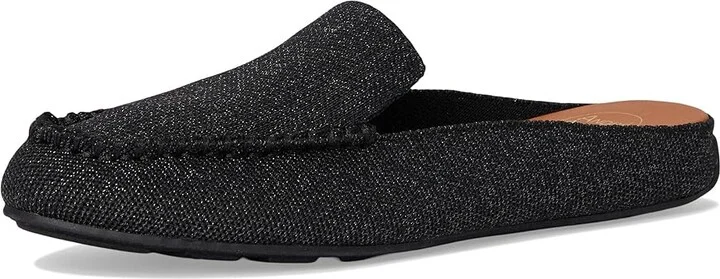 Andre Assous Nolah Women's Flat Shoes Black/Pewter : 8 M, Canvas/Leather/Rubber - Image 5