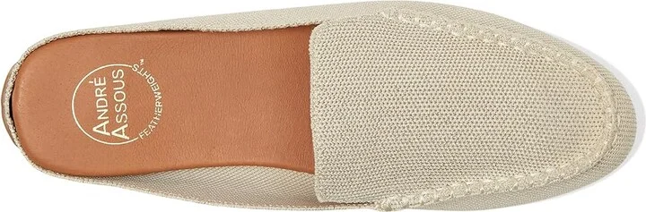 Andre Assous Nolah Women's Flat Shoes Creme/Platino : 6.5 M, Canvas/Leather/Rubber - Image 2