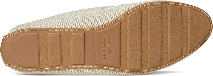 Andre Assous Nolah Women's Flat Shoes Creme/Platino : 6.5 M, Canvas/Leather/Rubber - Image 3