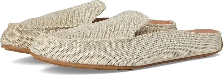Andre Assous Nolah Women's Flat Shoes Creme/Platino : 6.5 M, Canvas/Leather/Rubber