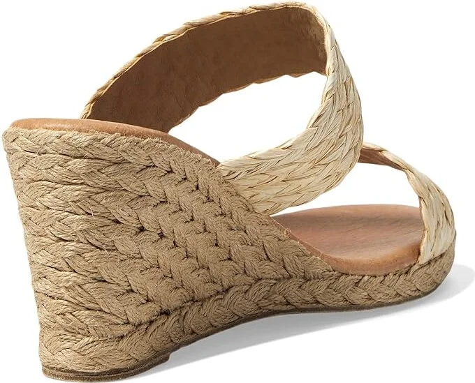 Andre Assous Nolita Raffia Women's Shoes Khaki : 10 M, Textile - Image 4