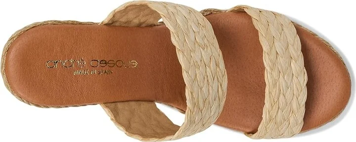 Andre Assous Nolita Raffia Women's Shoes Khaki : 10 M, Textile - Image 6