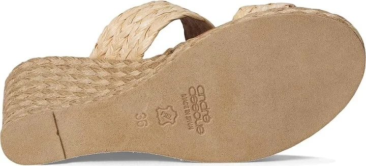 Andre Assous Nolita Raffia Women's Shoes Khaki : 10 M, Textile - Image 7