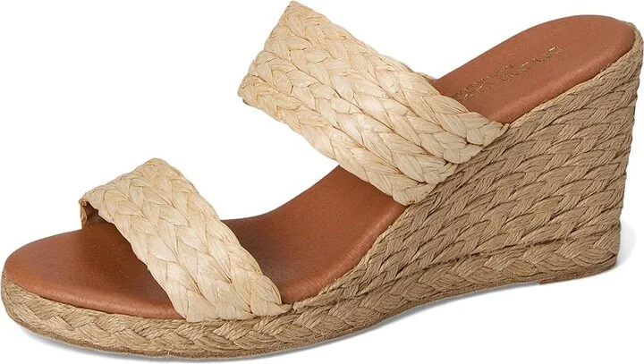 Andre Assous Nolita Raffia Women's Shoes Khaki : 10 M, Textile - Image 9