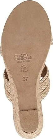 Andre Assous Nolita Raffia Women's Shoes Natural Platino Stripe : 8 M, Textile - Image 3