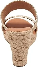 Andre Assous Nolita Raffia Women's Shoes Natural Platino Stripe : 8 M, Textile - Image 4