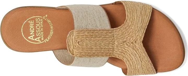 Andre Assous Noor Women's Sandals Beige/Beige : 5 M, Leather - Image 2