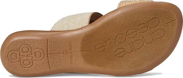 Andre Assous Noor Women's Sandals Beige/Beige : 5 M, Leather - Image 3