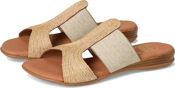 Andre Assous Noor Women's Sandals Beige/Beige : 5 M, Leather
