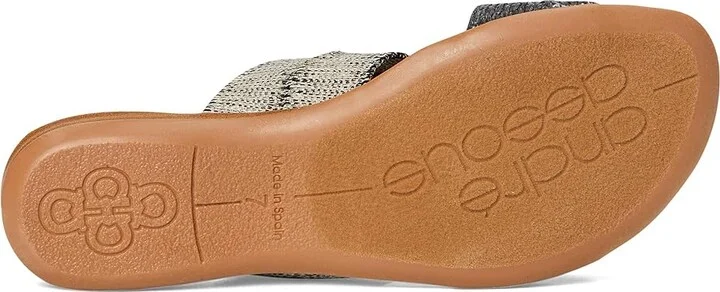 Andre Assous Noor Women's Sandals Black/Beige : 6 M, Leather - Image 3