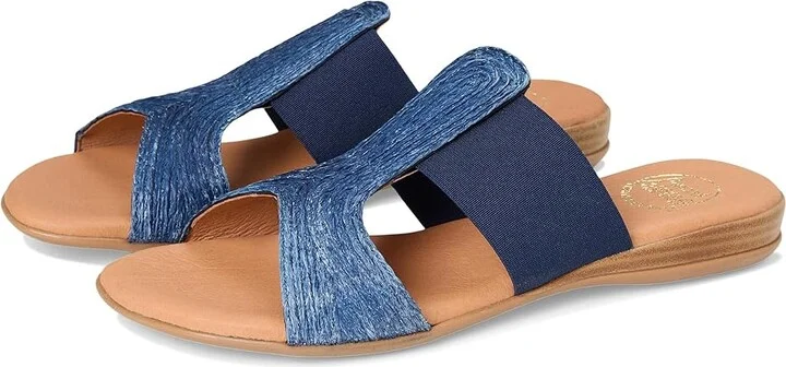 Andre Assous Noor Women's Sandals Navy : 8 M, Leather