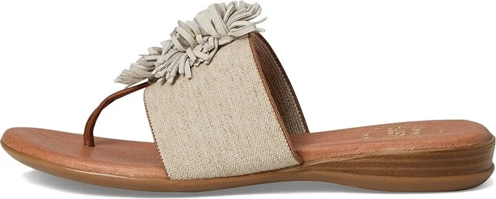 Andre Assous Novalee Featherweight Sandal Women's Shoes Beige Linen : 5 M, Leather - Image 7