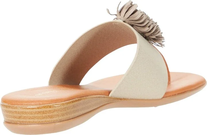 Andre Assous Novalee Featherweight Sandal Women's Shoes Beige Linen : 5 M, Leather - Image 11